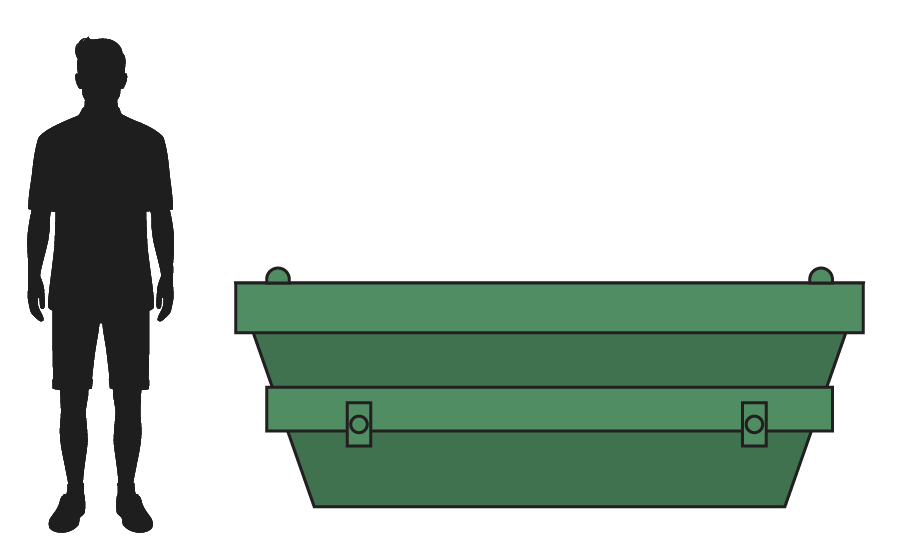 Illustration of the 3 yard tub